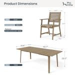 9-Piece Acacia Wood Outdoor Dining Set for 8