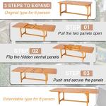 9-Piece Acacia Wood Outdoor Dining Set for 8