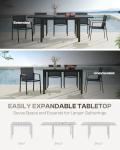 Expandable Aluminum Patio Dining Set for 8