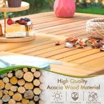 9-Piece Acacia Wood Outdoor Dining Set for 8