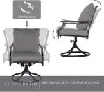 9-Piece Outdoor Dining Set with Swivel Chairs