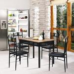 Modern 5-Piece Outdoor Dining Set for 4