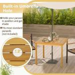 Tangkula 36" Acacia Wood Outdoor Dining Table