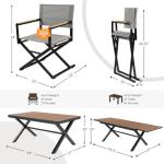 7-Piece Outdoor Dining Set with Folding Chairs