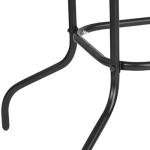 Modern Black Glass Patio Dining Table with Umbrella Hole