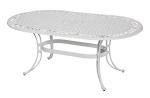 Sanibel Off White Oval Outdoor Dining Table, 72”