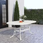 Sanibel Off White Oval Outdoor Dining Table, 72”