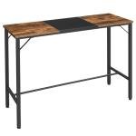 Rustic Brown Tall Bar Table for Small Spaces