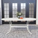 Sanibel Off White Oval Outdoor Dining Table, 72”