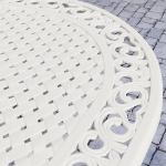 Sanibel Off White Oval Outdoor Dining Table, 72”