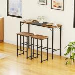 Rustic Brown Tall Bar Table for Small Spaces