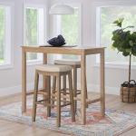 Linon Claridge 36" Tall Distressed Brown Pub Set