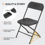 VINGLI 10 Pack Folding Black Chairs for Events