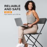 VINGLI 10 Pack Folding Black Chairs for Events