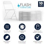 Flash Furniture Hercules 10-Pack Heavy-Duty Folding Chairs