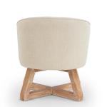 GDFStudio Swivel Barrel Accent Chair in Beige