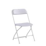 VINGLI 10 White Folding Chairs for Outdoor Events