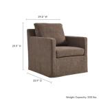 Mocha Swivel Accent Chair for Outdoor Dining