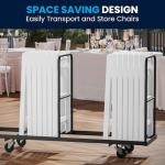 White Resin Folding Chairs - Set of 4, 800LB Capacity