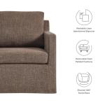 Mocha Swivel Accent Chair for Outdoor Dining