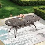 Cast Aluminum Outdoor Dining Table for 8-10