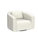 Set of 2 Swivel Barrel Chairs with Pillows