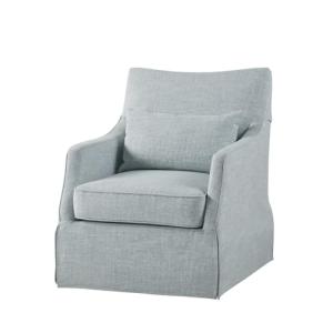 Martha Stewart London Light Blue Swivel Chair