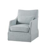Martha Stewart London Light Blue Swivel Chair