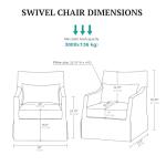 Martha Stewart London Light Blue Swivel Chair