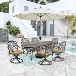 Cast Aluminum Outdoor Dining Table for 8-10