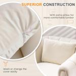 Set of 2 Swivel Barrel Chairs with Pillows