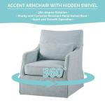 Martha Stewart London Light Blue Swivel Chair