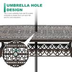 Cast Aluminum Outdoor Dining Table for 8-10