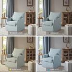 Martha Stewart London Light Blue Swivel Chair