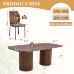 79" Outdoor Dining Set for 8 with Cushioned Chairs