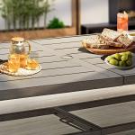 HAPPATIO 9-Piece Aluminum Patio Dining Set