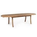 Teak Extendable Oval Dining Table for Patio