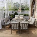 HAPPATIO 9-Piece Outdoor Dining Set for 8