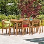 Stanyan 7-Piece Acacia Wood Patio Dining Set