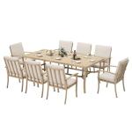 HAPPATIO 9-Piece Aluminum Patio Dining Set