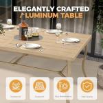 HAPPATIO 9-Piece Aluminum Patio Dining Set