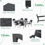AECOJOY 7 Piece Patio Dining Set for 6