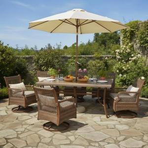 Purple Leaf Outdoor Dining Set for 6 People