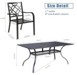 Omelaza 7-Piece Outdoor Dining Set with Chairs