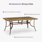Purple Leaf Outdoor Dining Set for 6 People