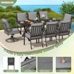 Trumbeak 9-Piece Outdoor Dining Set with Umbrella Hole
