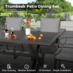 Trumbeak 9-Piece Outdoor Dining Set with Umbrella Hole