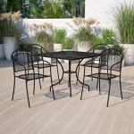 5-Piece Outdoor Steel Dining Set with Chairs