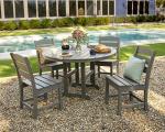 Lakeside 5-Piece Outdoor Dining Set in White
