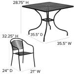 5-Piece Outdoor Steel Dining Set with Chairs
